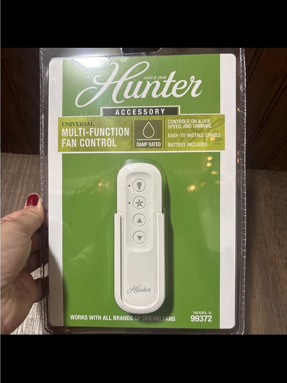 Hunter White Multi-Function Fan Remote Control - Picture 2 of 3